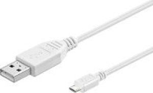 Kabel USB MicroConnect USB-A - microUSB 1.8 m Biały (USBABMICRO18W) 1