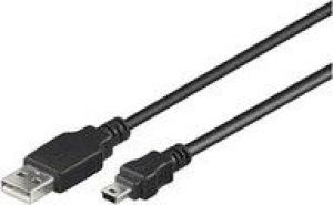 Kabel USB MicroConnect USB-A - miniUSB 1 m Czarny (USBAMB51) 1
