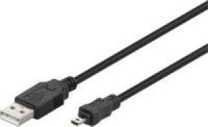 Kabel USB MicroConnect USB-A - miniUSB 1.8 m Czarny (USBAMB82) 1