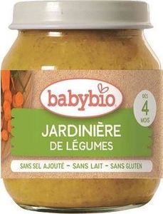 BabyBio Przecier z warzyw ogrodowych od 4 miesiąca bezglutenowy BIO 130 g BabyBio 1