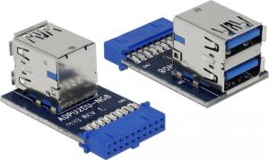 Delock USB 3.0 - 19-pin Srebrny (41865) 1