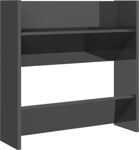 vidaXL Półki ścienne na buty, 2 szt., szare z połyskiem, 60x18x60 cm 5