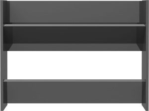 vidaXL Półka ścienna na buty, szara z połyskiem, 80x18x60 cm, płyta 4