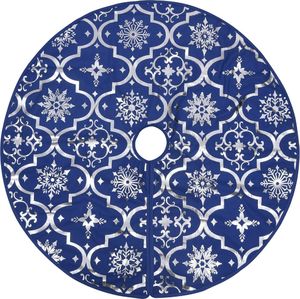 vidaXL Osłona pod choinkę Niebieska 3