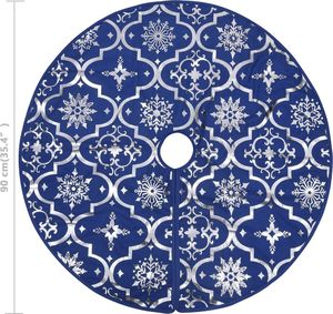 vidaXL Osłona pod choinkę Niebieska 8