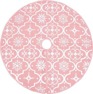 vidaXL Osłona pod choinkę Różowa 3