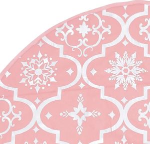 vidaXL Osłona pod choinkę Różowa 6