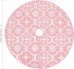 vidaXL Osłona pod choinkę Różowa 8