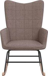 vidaXL Fotel bujany, kolor taupe, tapicerowany tkaniną 3