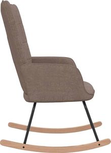 vidaXL Fotel bujany, kolor taupe, tapicerowany tkaniną 4