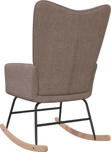 vidaXL Fotel bujany, kolor taupe, tapicerowany tkaniną 5