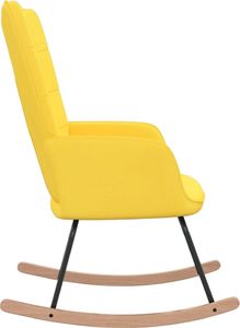 vidaXL Fotel bujany, musztardowy, tapicerowany tkaniną 4