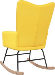 vidaXL Fotel bujany, musztardowy, tapicerowany tkaniną 5