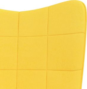 vidaXL Fotel bujany, musztardowy, tapicerowany tkaniną 6