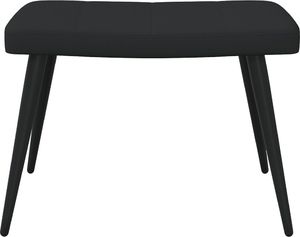 vidaXL Fotel z podnóżkiem, 62 x 68,5 x 96 cm, czarny, obity tkaniną 8