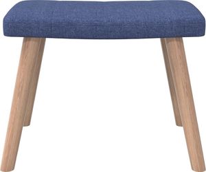 vidaXL Fotel z podnóżkiem, 62 x 68,5 x 96 cm, niebieski, obity tkaniną 8