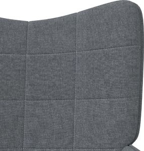 vidaXL Fotel z podnóżkiem, 62x68,5x96 cm, ciemnoszary, obity tkaniną 6