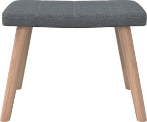 vidaXL Fotel z podnóżkiem, 62x68,5x96 cm, ciemnoszary, obity tkaniną 8