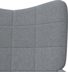 vidaXL Fotel z podnóżkiem, 62x68,5x96 cm, jasnoszary, obity tkaniną 6