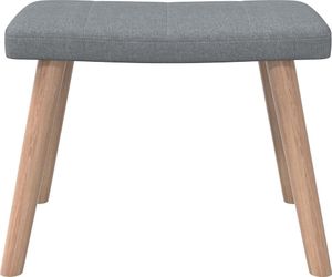 vidaXL Fotel z podnóżkiem, 62x68,5x96 cm, jasnoszary, obity tkaniną 8