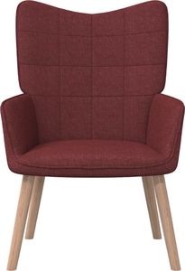 vidaXL Fotel z podnóżkiem, 62x68,5x96 cm, winna czerwień, tkanina 3