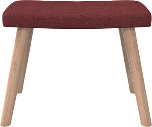 vidaXL Fotel z podnóżkiem, 62x68,5x96 cm, winna czerwień, tkanina 8