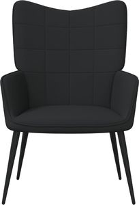 vidaXL Fotel, 62 x 68,5 x 96 cm, czarny, obity tkaniną 2
