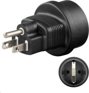 MicroConnect Universal adapter US/Schuko (PETRAVEL3) 1