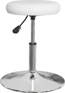 vidaXL Stołki barowe, 2 szt., białe, sztuczna skóra 2