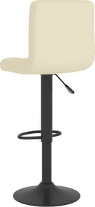 vidaXL Stołek barowy, kremowy, tkanina 5