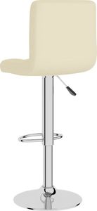 vidaXL Stołek barowy, kremowy, tkanina 5