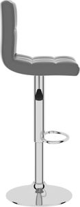 vidaXL Stołek barowy, szary, sztuczna skóra 4