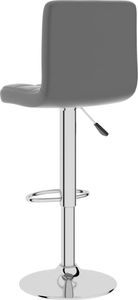 vidaXL Stołek barowy, szary, sztuczna skóra 5