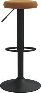 vidaXL Stołki barowe, 2 szt., brązowe, tapicerowane aksamitem 2