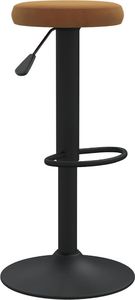 vidaXL Stołki barowe, 2 szt., brązowe, tapicerowane aksamitem 3