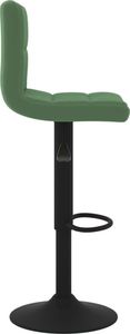 vidaXL Stołki barowe, 2 szt., ciemnozielone, obite aksamitem 4