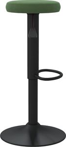 vidaXL Stołki barowe, 2 szt., ciemnozielone, obite aksamitem 4