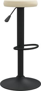 vidaXL Stołki barowe, 2 szt., kremowe, obite aksamitem 3