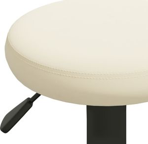 vidaXL Stołki barowe, 2 szt., kremowe, obite aksamitem 6