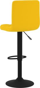 vidaXL Stołki barowe, 2 szt., musztardowe, tapicerowane aksamitem 5