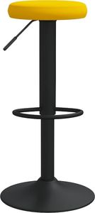 vidaXL Stołki barowe, 2 szt., musztardowe, tapicerowane aksamitem 2