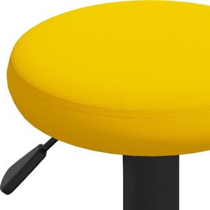 vidaXL Stołki barowe, 2 szt., musztardowe, tapicerowane aksamitem 6