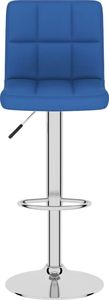 vidaXL Stołki barowe, 2 szt., niebieskie, tapicerowane tkaniną 4