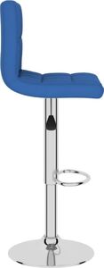 vidaXL Stołki barowe, 2 szt., niebieskie, tapicerowane tkaniną 5