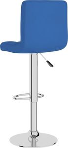 vidaXL Stołki barowe, 2 szt., niebieskie, tapicerowane tkaniną 6