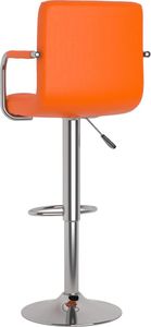 vidaXL Stołki barowe, 2 szt., pomarańczowe, obite sztuczną skórą 6