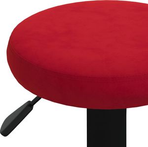 vidaXL Stołki barowe, 2 szt., winna czerwień, tapicerowane aksamitem 6