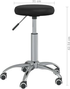 Krzesło biurowe vidaXL Czarne 7