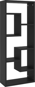 vidaXL Półka ścienna, czarna, 36x16x90 cm, płyta wiórowa 2