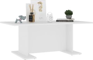 vidaXL Stolik kawowy, biały, 103,5x60x40 cm, płyta wiórowa 3